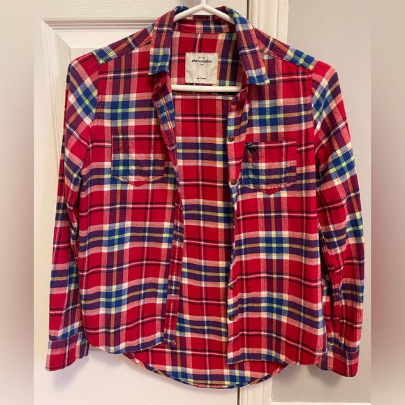 Abercrombie Girls Size Large Plaid Sweater - Picture 1 of 2